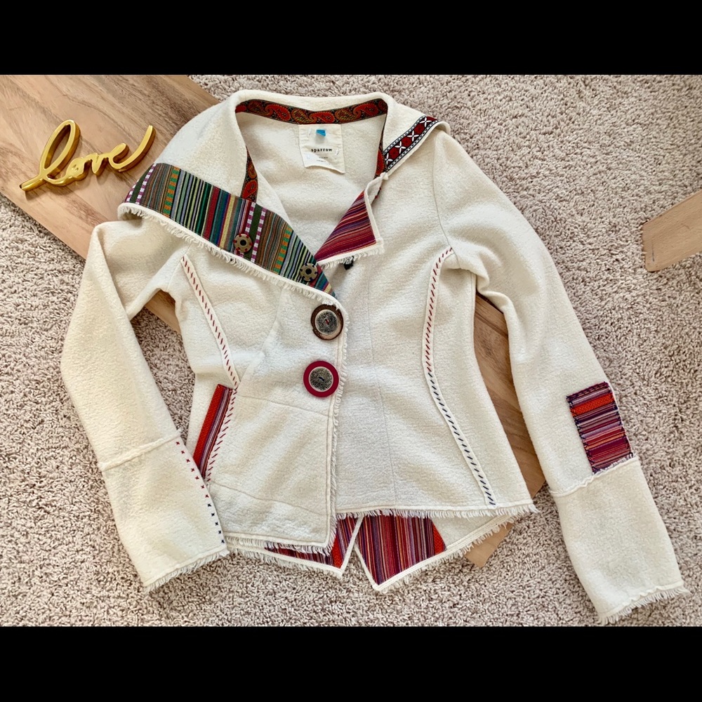 Anthroplogie Sparrow boiled wool coat